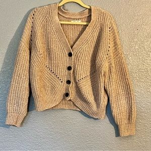 Woman’s American Eagle Small Tan Cardigan
